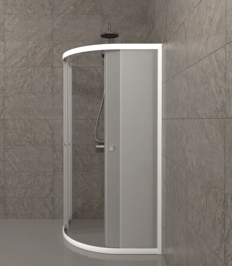 Душевой уголок Triton Стандарт Щ0000063058, 90 x 90 см, стекло Вельвет, профиль белый