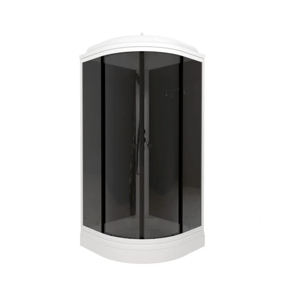 Душевая кабина Triton Грэй Щ0000067302, 90 x 90 см, поддон 17 см, стекло тонированное, профиль белый