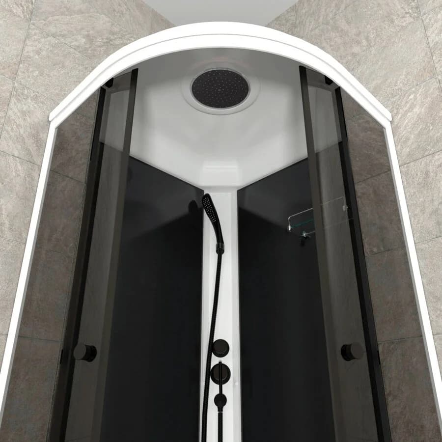 Душевая кабина Triton Грэй Щ0000067302, 90 x 90 см, поддон 17 см, стекло тонированное, профиль белый