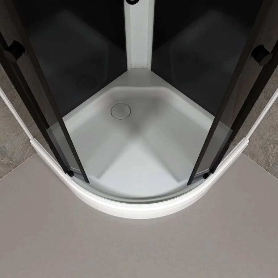 Душевая кабина Triton Грэй Щ0000067302, 90 x 90 см, поддон 17 см, стекло тонированное, профиль белый