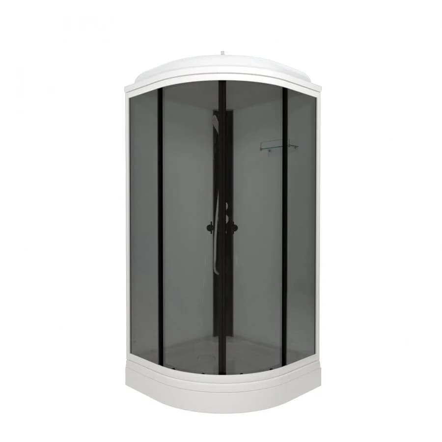 Душевая кабина Triton Грэй Щ0000067300, 90 x 90 см, поддон 17 см, стекло тонированное, профиль белый