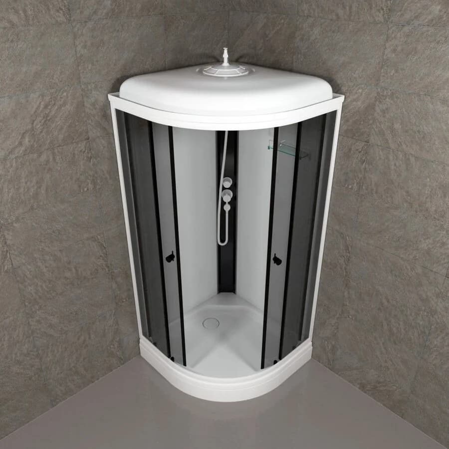 Душевая кабина Triton Грэй Щ0000067300, 90 x 90 см, поддон 17 см, стекло тонированное, профиль белый