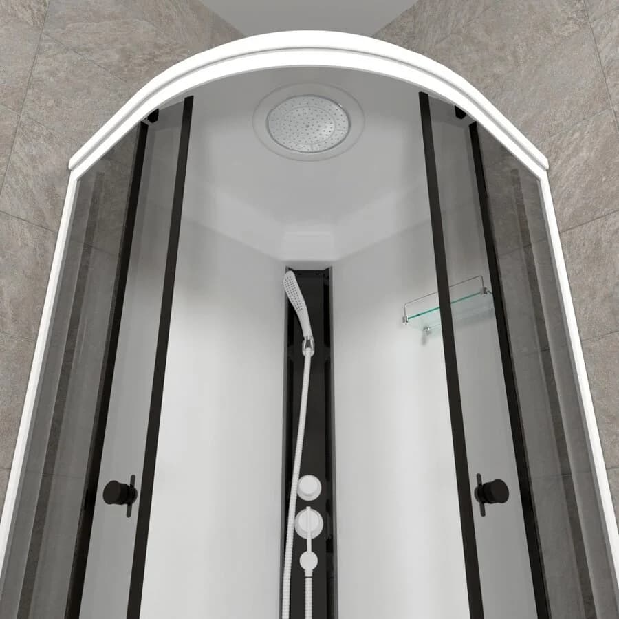 Душевая кабина Triton Грэй Щ0000067300, 90 x 90 см, поддон 17 см, стекло тонированное, профиль белый