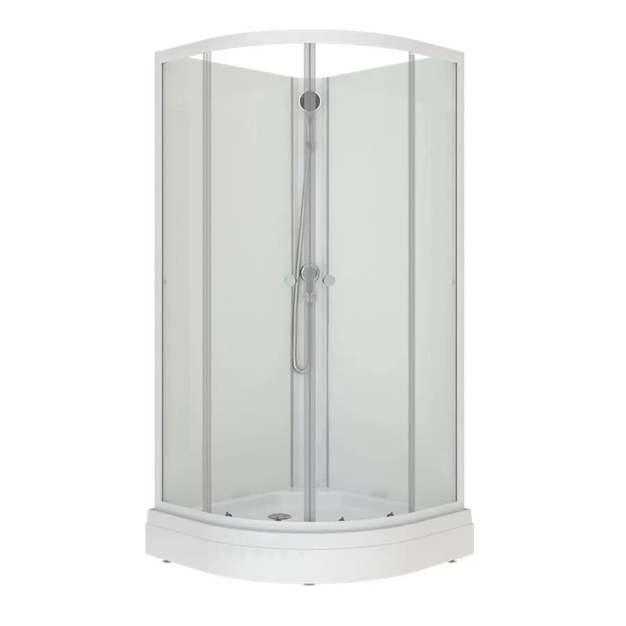 Душевая кабина Triton Экстра Щ0000076116, 88 x 88 см, поддон 17 см, стекло прозрачное, профиль белый