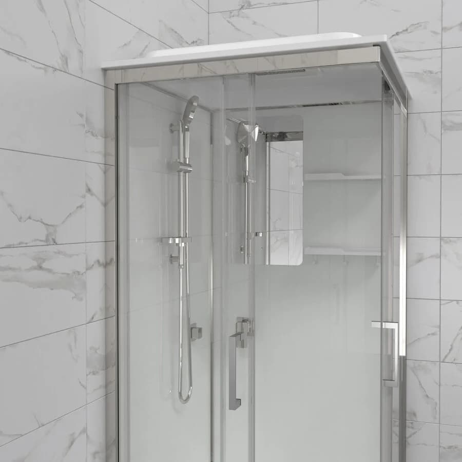 Душевая кабина Triton Рич Блэк 90*90 А Щ0000080390, 90 x 90 см, с крышей, стекло прозрачное, профиль хром