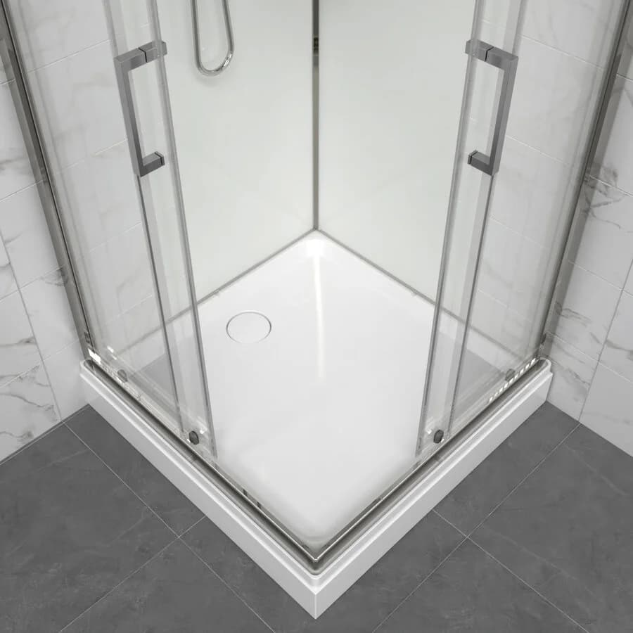 Душевая кабина Triton Рич Блэк 90*90 А Щ0000080390, 90 x 90 см, с крышей, стекло прозрачное, профиль хром