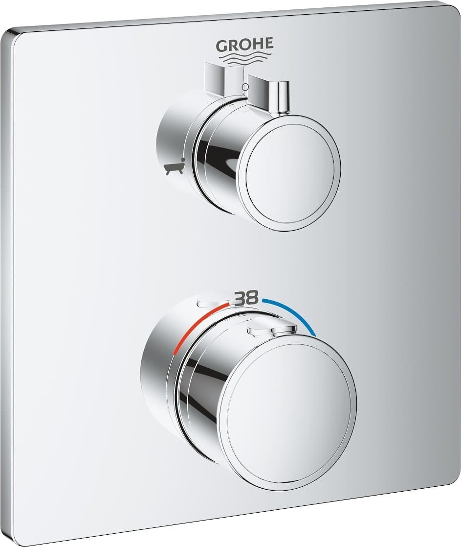 Смеситель для ванны с душем Grohe Grohtherm 24080000, двухзахватный