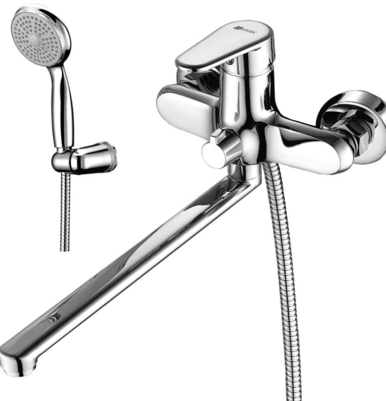 Смеситель Lemark Flat Duo 300, латунь, цвет хром