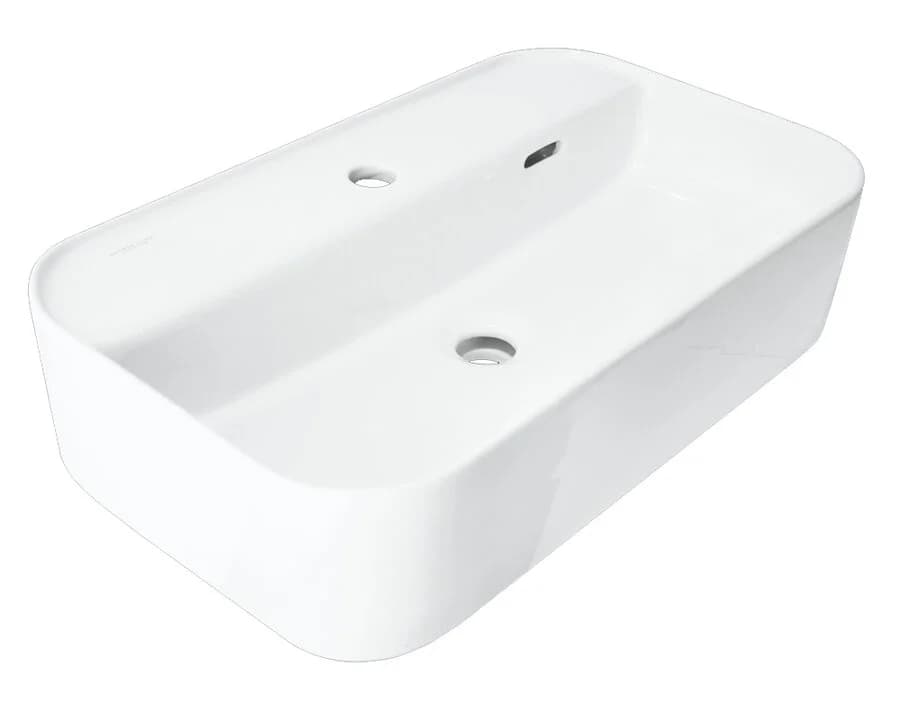 Раковина Sanita Luxe Infinity WB.CT/Infinity/60-C.Shelf/WHT.G/S1 Shelf 60 х 36 см, накладная, белый